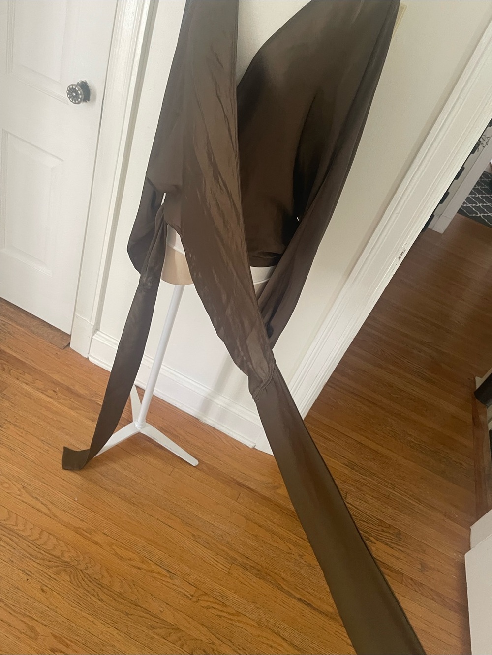 OAK+FORT Brown Wrap Blouse - Picture 6 of 7